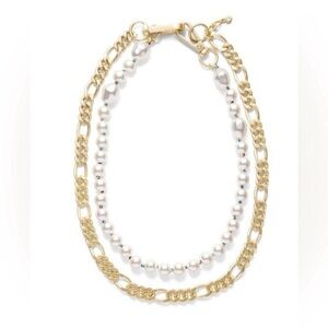 Cabi Wisdom Necklace - Gold & Pearl - Wear Multiple Ways Item #2219 Never Worn!